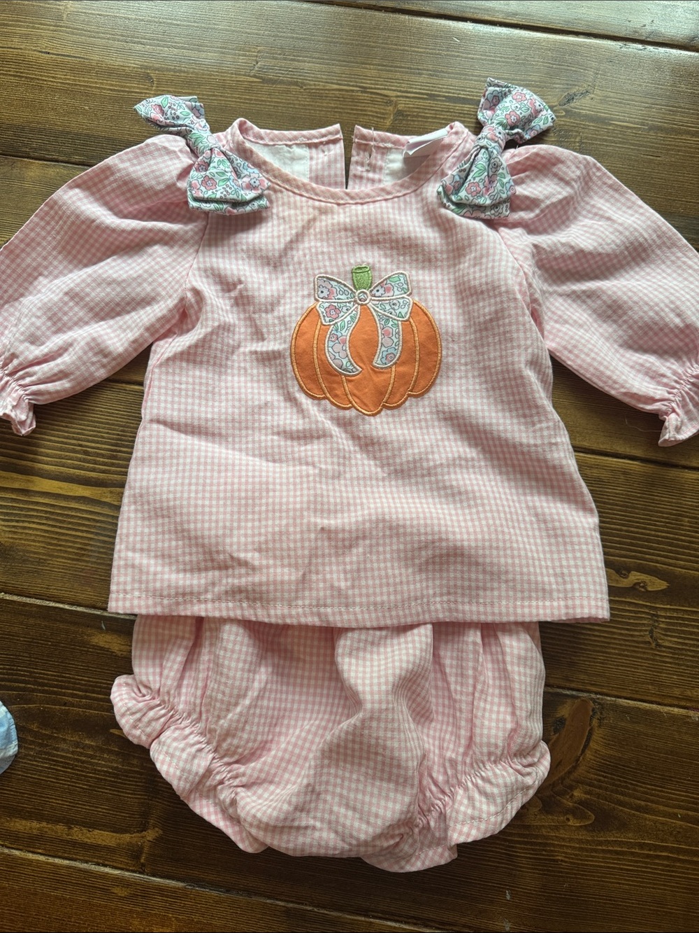 Stitchy Fish 6m Pink Pumpkin Appliqué Girls' set